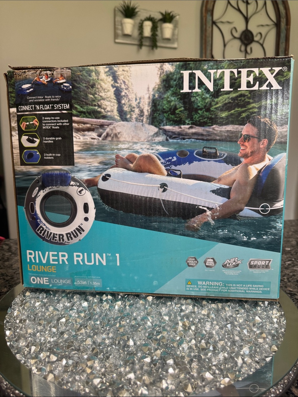 Intex River Run Swim Lounge – Blue/White NEW
